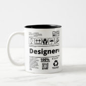 Caneca Designer Tweekleurige Koffiemok (Links)