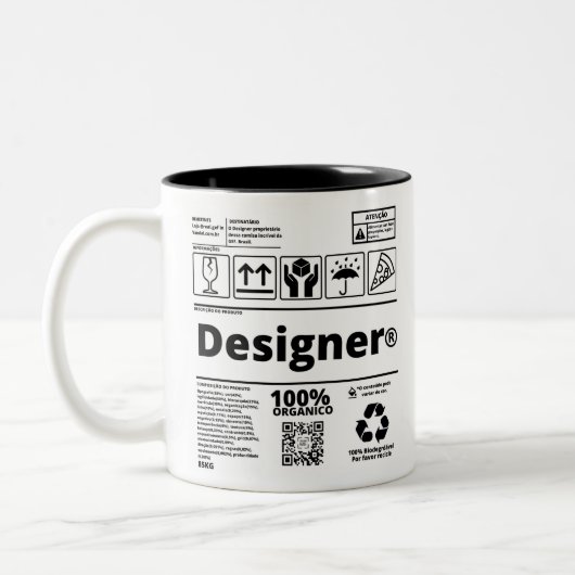 Caneca Designer Tweekleurige Koffiemok (Links)