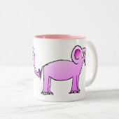 Caneca do Elefante Cor-de-Rosa Tweekleurige Koffiemok (Voorkant rechts)