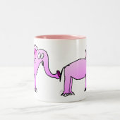 Caneca do Elefante Cor-de-Rosa Tweekleurige Koffiemok (Center)
