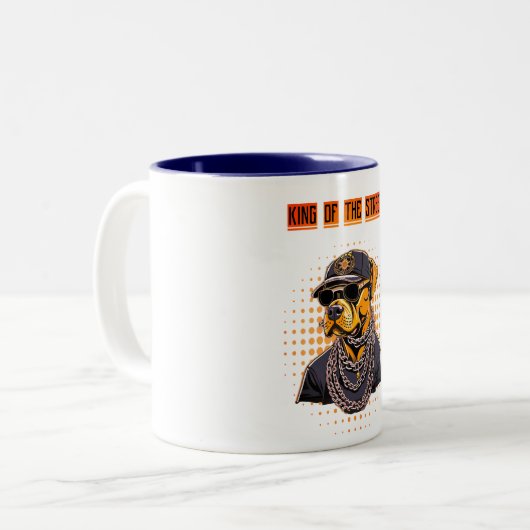 Caneca DOG KING Tweekleurige Koffiemok (Voorkant links)