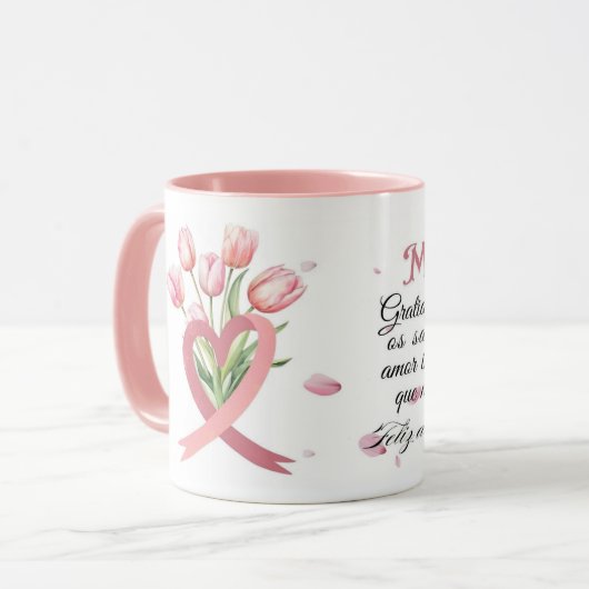 Caneca dois tons, dia das mães Mok (Voorkant links)