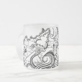 caneca doodle matglas koffiemok (Voorkant links)