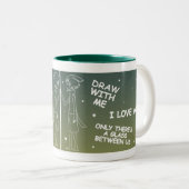 Caneca Draw With Me Tweekleurige Koffiemok (Voorkant rechts)