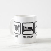 Caneca | EAT, SLEEP, FLY, REPEAT Koffiemok (Voorkant links)