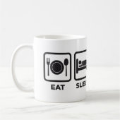 Caneca | EAT, SLEEP, FLY, REPEAT Koffiemok (Links)