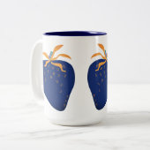 CANECA EM DOIS TONS - DELICADEZA ABSTRATA TWEEKLEURIGE KOFFIEMOK (Voorkant links)