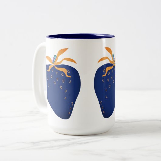CANECA EM DOIS TONS - DELICADEZA ABSTRATA TWEEKLEURIGE KOFFIEMOK (Voorkant links)