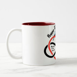 Caneca em dois tons, namorados  tweekleurige koffiemok