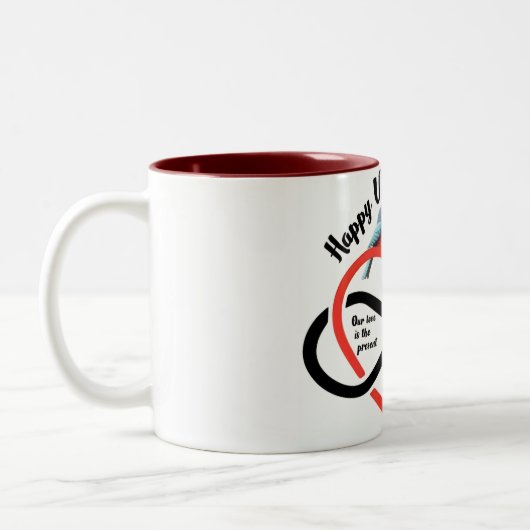 Caneca em dois tons, namorados  tweekleurige koffiemok (Links)