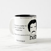 Caneca em Dois Tons Pablo Escobar Frases Tweekleurige Koffiemok (Voorkant links)