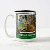 Caneca em dois tons pantanal tweekleurige koffiemok (Links)