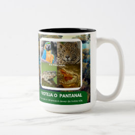 Caneca em dois tons pantanal tweekleurige koffiemok