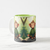 CANECA EM DOIS TONS TWEEKLEURIGE KOFFIEMOK (Voorkant links)