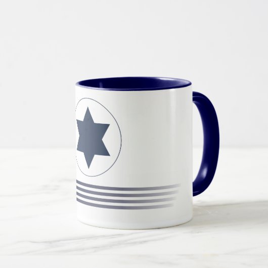 Caneca emblema IAF - ISRAELI AIR FORCE - Israel Mok (Voorkant rechts)