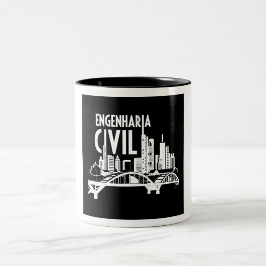 Caneca Engenharia Civil Tweekleurige Koffiemok (Center)