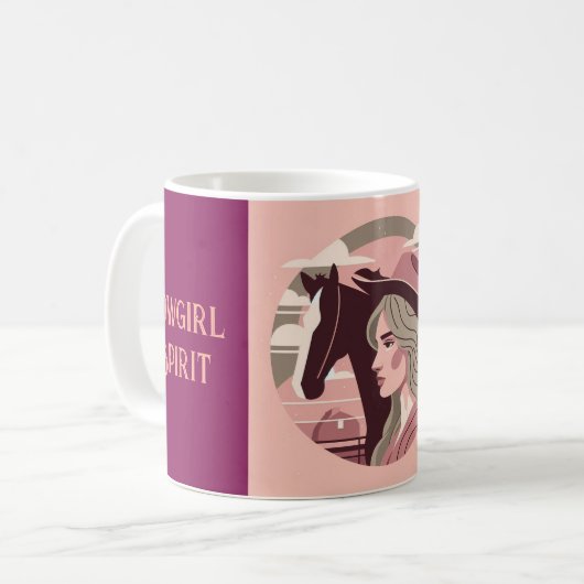 caneca estampada garota cowgirl  koffiemok (Voorkant links)