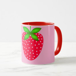 caneca estampada morango mok