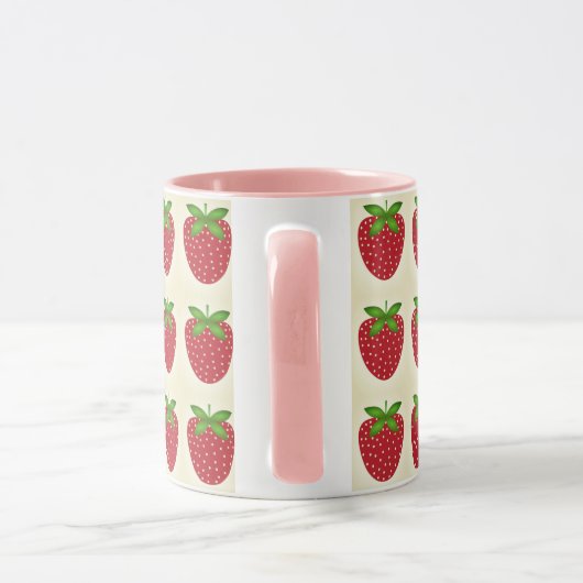 caneca estampada morango mok (Handvat)