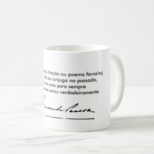 Caneca Fernando Pessoa - personalizável Koffiemok (Voorkant rechts)