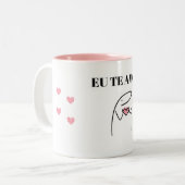 Caneca Flork EU TE AMO Tweekleurige Koffiemok (Voorkant links)