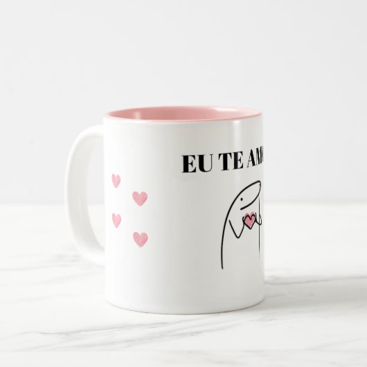 Caneca Flork EU TE AMO Tweekleurige Koffiemok (Voorkant links)