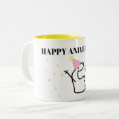 CANECA FLORK HAPPY TWEEKLEURIGE KOFFIEMOK (Voorkant links)