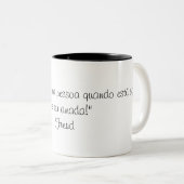 Caneca Frase de Freud Tweekleurige Koffiemok (Voorkant rechts)