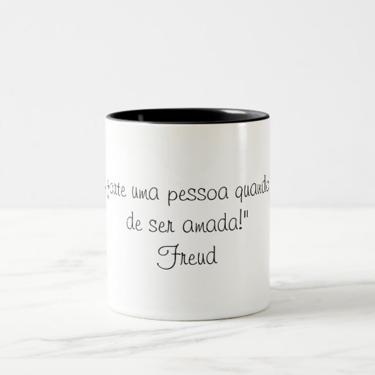 Caneca Frase de Freud Tweekleurige Koffiemok (Center)