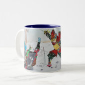 Caneca Ganseki Kai  Aikido  16 anos Tweekleurige Koffiemok (Voorkant links)