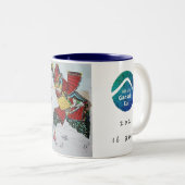 Caneca Ganseki Kai  Aikido  16 anos Tweekleurige Koffiemok (Voorkant rechts)