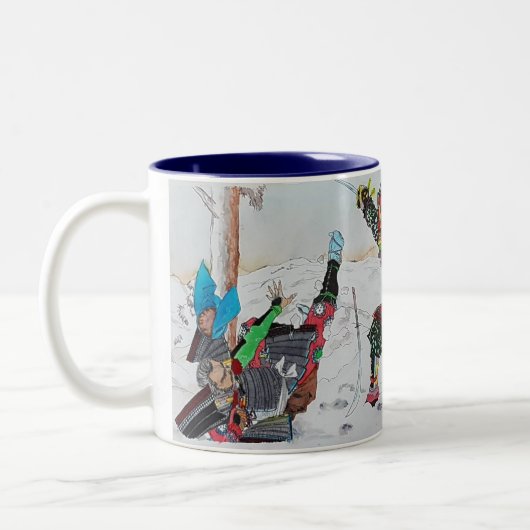 Caneca Ganseki Kai Aikido 16 anos Tweekleurige Koffiemok (Links)