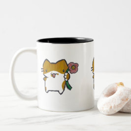 Caneca Gatinho Tweekleurige Koffiemok