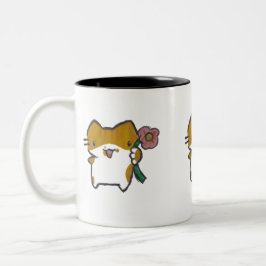 Caneca Gatinho Tweekleurige Koffiemok