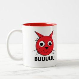 Caneca Gato Vermelho By PA Tweekleurige Koffiemok