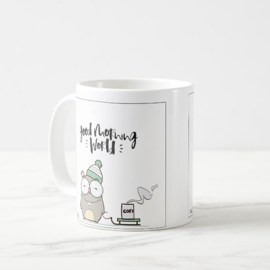 Caneca Good Morning World - DKLFDK Koffiemok (Voorkant links)