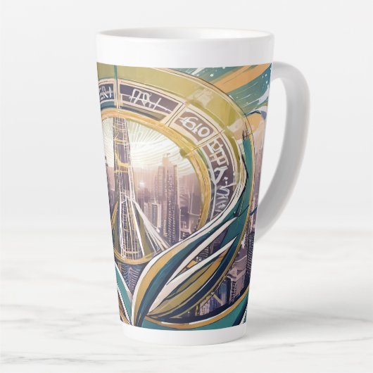 Caneca grande para café latte latte mok (Rechterhoek)