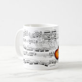 Caneca Guitarra Musica Koffiemok (Voorkant links)