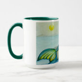 Caneca ilustração sereia pintada à mão mok (Links)