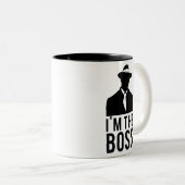 Caneca I'm the Boss Tweekleurige Koffiemok (Voorkant rechts)