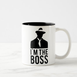 Caneca I'm the Boss Tweekleurige Koffiemok