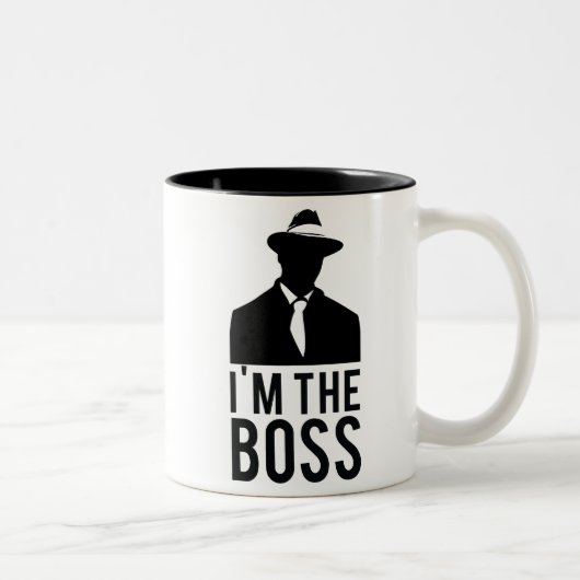 Caneca I'm the Boss Tweekleurige Koffiemok (Rechts)