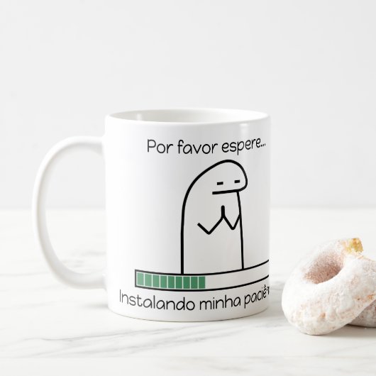Caneca - Instalando minha paciência Koffiemok (Met donut)
