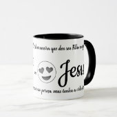 Caneca Jesus + Versículo João 3:16 Mok (Voorkant rechts)