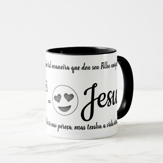 Caneca Jesus + Versículo João 3:16 Mok (Voorkant rechts)