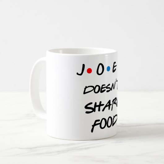 Caneca Joey Doesn't Share Food Koffiemok (Voorkant links)