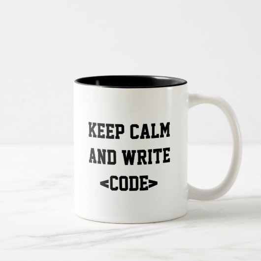 Caneca Keep Calm Tweekleurige Koffiemok (Rechts)