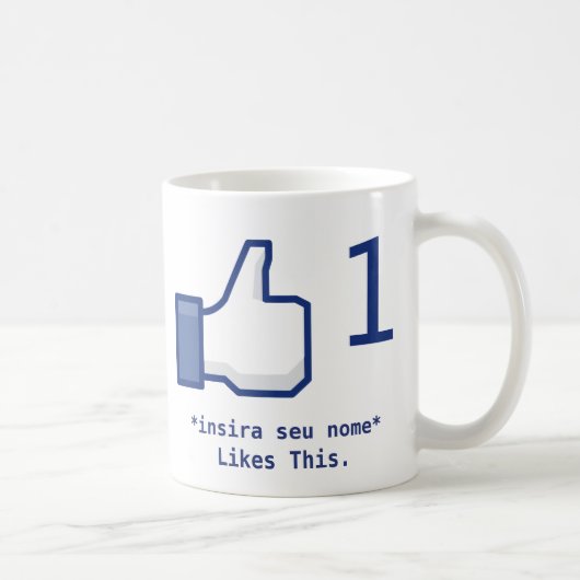 Caneca "Likes This" Facebook (Personalizável) Koffiemok (Rechts)