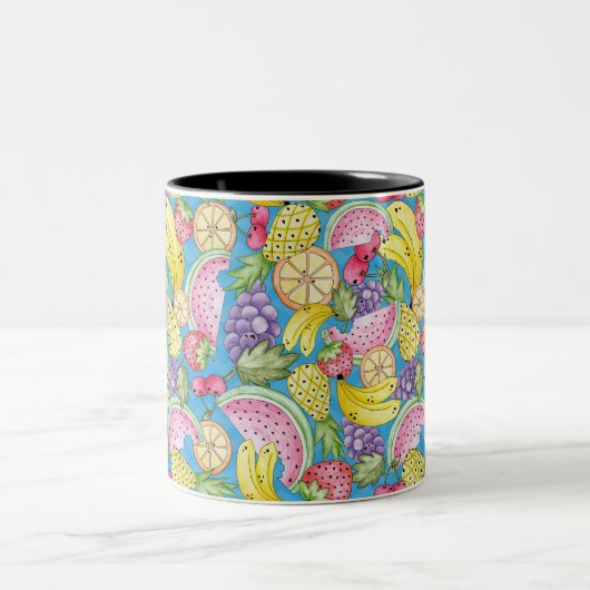 Caneca Linha Frutas Fun Tweekleurige Koffiemok (Center)