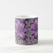 Caneca lírios e renda design koffiemok (Center)